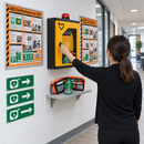Automatic External Defibrillator Bundle with Indoor Wall Cabinet