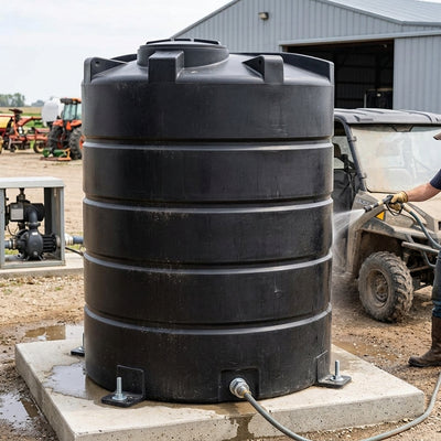 6000 litre vertical non-potable water storage tank, 2 inch BSP outlet