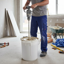 Gray Heavy Duty Plastic Mixing Bucket - 30L Capacity for Various Projects