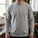 Crew Neck Work Sweatshirt Cotton-Polyester Blend - Grey