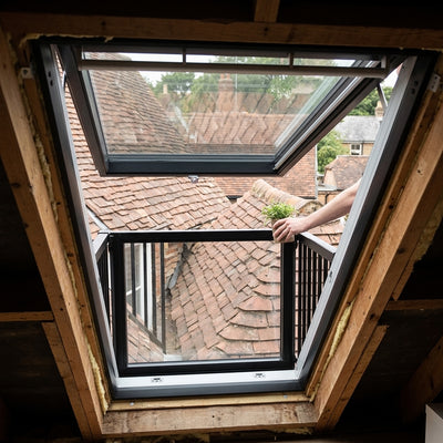 Balcony Rooflight 1140x1180mm Triple Glazed Opening System