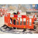 Gray Premium 2M Olympic Barrier with Folding Wings and Swivel Feet