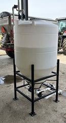 1600 Litre 60° Cone Tank, UV Polyethylene, 2" Drain