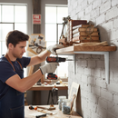 Dark Gray Heavy Duty White Mitred Shelf Brackets for Commercial and Domestic Use