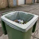 240L Clear Recycled Wheelie Bin Liners – 120 Gauge, Box of 100