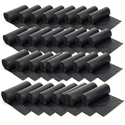140 litre black recycled wheelie bin liners, 120 gauge – pack of 52