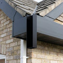 UF1 Aluminium Fascia Board Joint Cover - U Return Profile — RAL 9005 (in use)