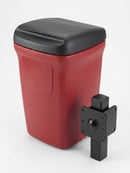 35 litre post-mounted dog waste bin, red or green