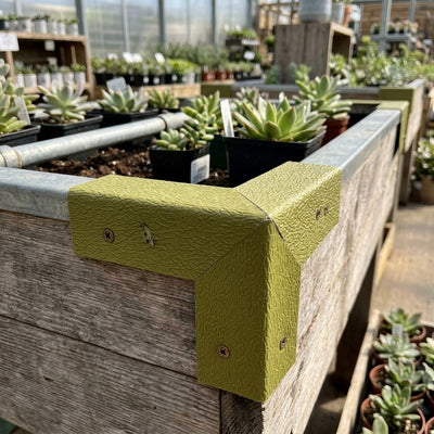 Olive Green PVC Corner 193 x 193 x 90° Hemmed 0.7mm