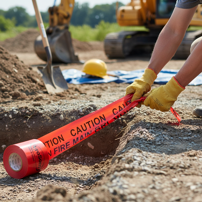 Premium Underground Warning Tape for Buried Services 150mm x 365m