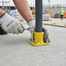 Gray Premium Heavy Duty Key Clamp Base Plate for Vertical Post Support with Load Capacity of 0.36Kn