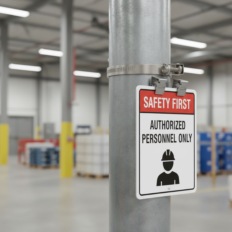 Light Slate Gray Premium Universal Channel Clamp Sign Fixing - 36'' Band