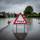Dark Gray Premium Flood Triangle Metal Sign Face - 750mm High-Performance Visibility