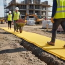 Dark Khaki Premium Yellow Rubber Non-Slip Pedestrian Mat - 1200mm x 800mm x 22mm