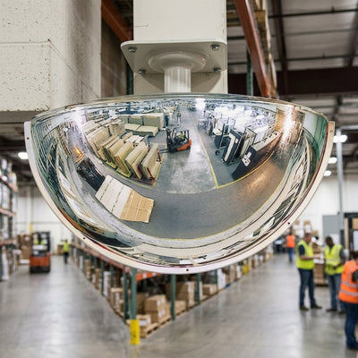 800mm Diameter PMMA Quarter-Sphere Industrial Safety Mirror, 180°