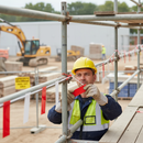 Gray Premium 25 Metre Red & White Safety Bunting for Barrier Systems