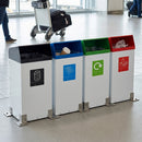 60–80 litre hooded open top metal recycling bin