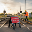 Light Gray High-Performance Crossing Not In Use Sign 600 x 450mm