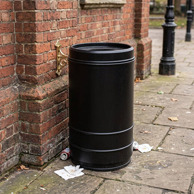 90 Litre Open Top Litter Bin Victorian Style