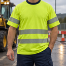 Flame Resistant Hi-Vis T-Shirt Class 3/2 - Hi-Vis Yellow/Navy