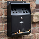 Wall Mounted Stainless Steel Cigarette Bin, Black