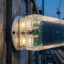 Solar Powered LED Bulkhead Lamp with Vandal Resistant Fitting - White