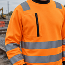 Hi-Vis Class 2/3 Polyester Sweatshirt - Hi-Vis Orange (view 2)