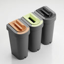 70L recycling station triple-bin set recycled plastic (view 2)