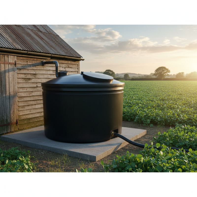 Dark Slate Gray Large 2300 Litre Low Level Water Tank - Durable and Frost Proof