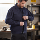 Gray Heavy Duty Drivers Jacket - Navy Blue with Multiple Pockets