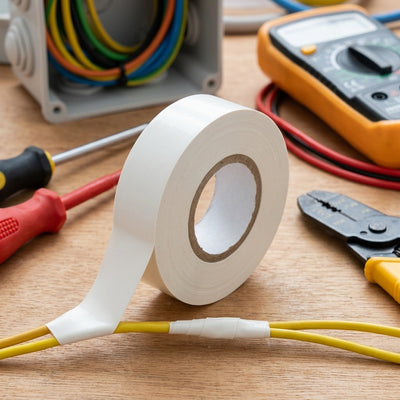 19mm White PVC Electrical Insulation Tape - 5m