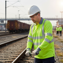 Rosy Brown Professional Hi-Vis Long Sleeve Polo Shirt - High Visibility Safety Apparel