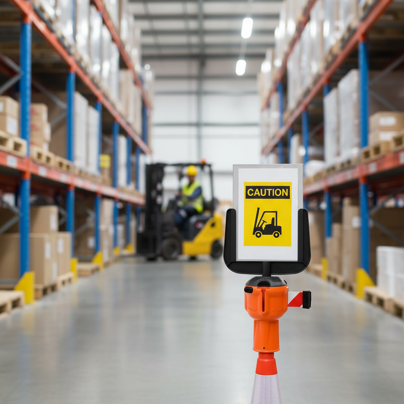 Dark Gray Premium A4 Sign Holder for Displaying Warnings and Promotions