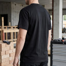 Loose Fit Cotton Crew Neck Work T-Shirt - Black