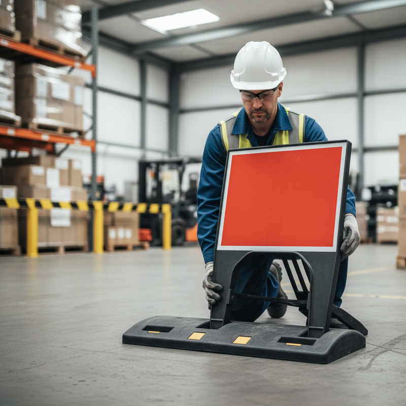 Dark Gray Premium Custom 600 x 450mm Q-Sign for Road Traffic