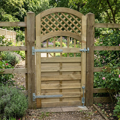 6ft x 3ft Wooden Gate with Trellis