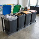 Lift Bin 50 Litre – Slimline Waste Container, Dark Grey Base