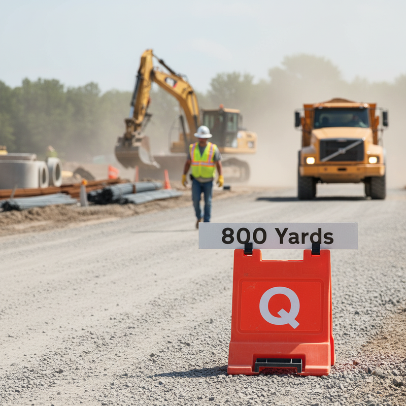 Light Gray 800 Yards Heavy Duty Supplementary Plate for Road Signs