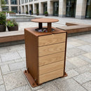 120 Litre Wood and Steel Litter Bin with Open Top