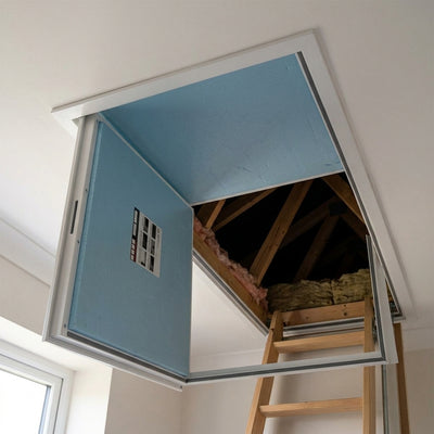 Insulated Metal Loft Hatch 550x700mm with Picture Frame