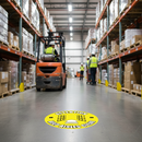 Light Slate Gray Premium Keep Aisles Clear Floor Sign - Durable Safety Indicator