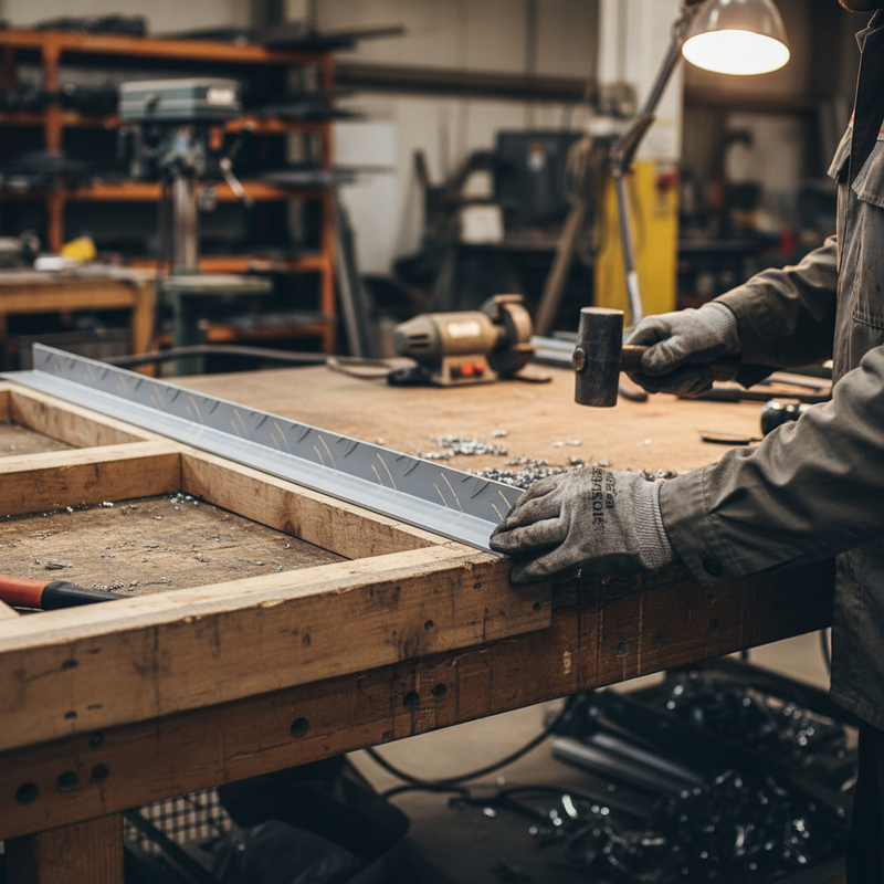 Dark Slate Gray Heavy Duty Corrugated Aluminium Angle 23.5 x 43.5mm x 1m for Construction