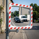 1000 x 800mm Polymir Traffic Mirror Red & White Frame