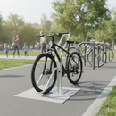 Dark Sea Green Heavy Duty Single Bicycle Rack for Wall or Floor Mounting