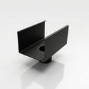Aluminium Box Gutter Outlet 63mm Diameter 135 x 100mm — Textured Black