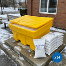 12 Cu Ft Grit Bin with 350kg White Rock Salt Winter Pack