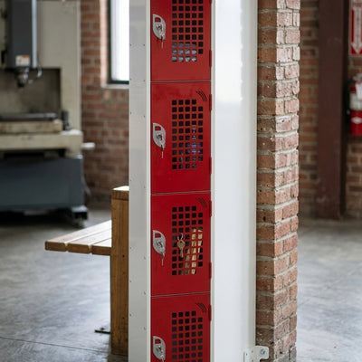 Perforated Door 4-Compartment Locker with Cam Lock