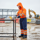 Light Gray Heavy Duty Thermal Two-Tone Hi-Vis Waterproof Overall - Orange/Navy Blue