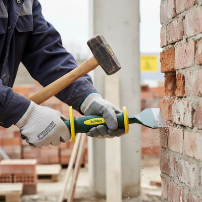 Premium 4" Brick Bolster with Hand Guard for Precision Cutting