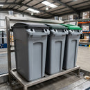 60L slim recycling station with secure lid